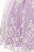 Little Girls Lilac 3D Floral Applique Lace Sequin Flower Girl Dress 2-6